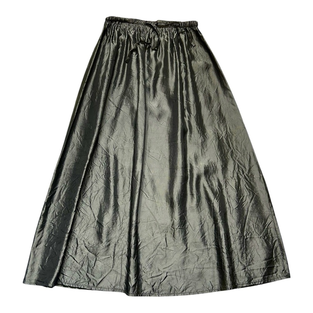 Perry Ellis Metallic Gray Long Skirt Size 12